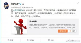 北京西城区西单大悦城发生持械砍人事件