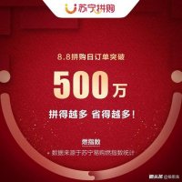 苏宁拼购日战绩:订单已破500万