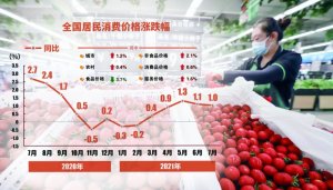 7月份CPI同比涨幅回落 PPI反弹但涨势或难持续